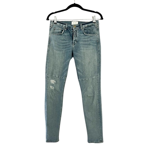 MCGUIRE ANTHROPOLOGIE Demi Seam Skinny Distressed 15e Moto Jeans size 28 - Picture 2 of 8